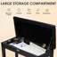 Leather Match Upholstered Storage Bench
