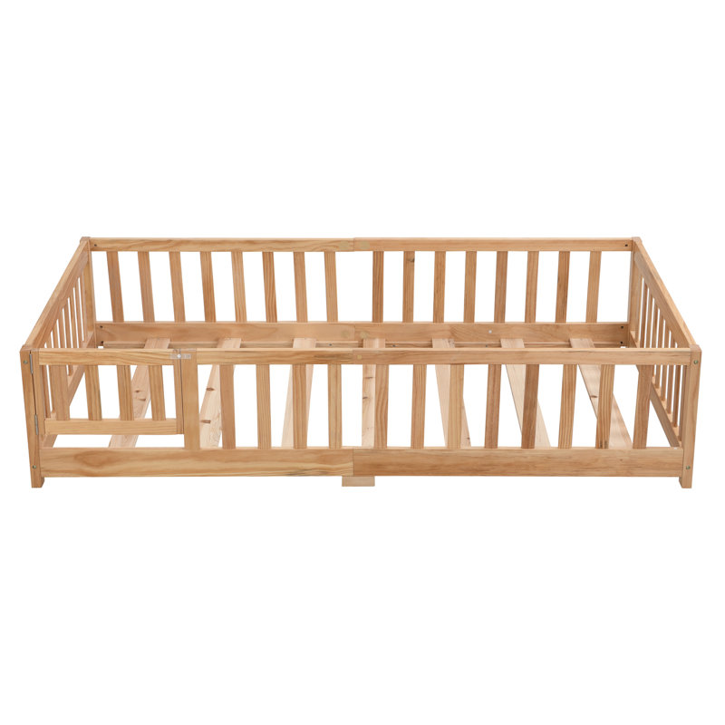 Lit sur pied avec porte, Naturel