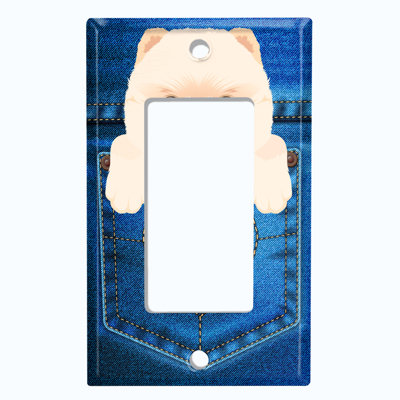 Mignon petit chiot avec une petite plaque murale à bascule 1 poche