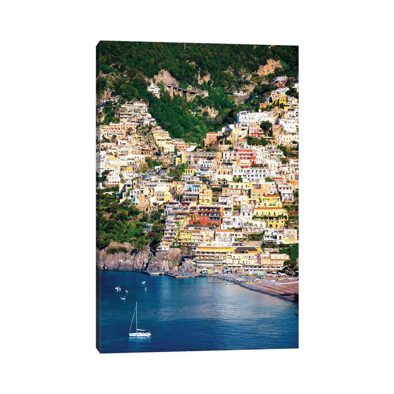 "Positano, View Of Town" par Susanne Kremer - Photographie sur toile tendue, H 26 po x l 18 po x 1,5 po