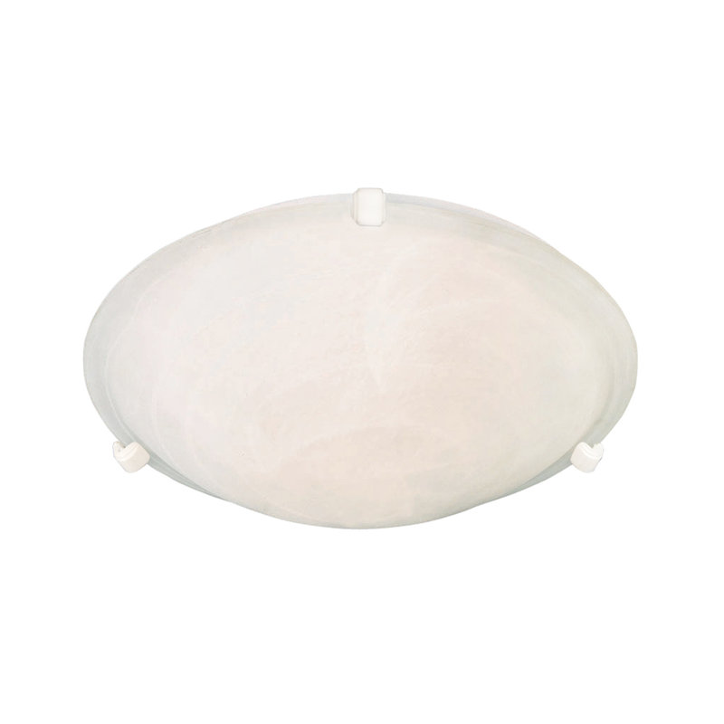 Olli Glass Flush Mount, Marble/White, 4" H x 12.5" W