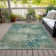 Machine Washable Indoor/Outdoor Xhevrie Teal Rug