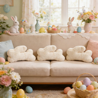 3 pièces Oreiller de décoration, ， Coussins moelleux mignons uff Coussin moelleux pill Coussin épaissi pour la décoration intérieure