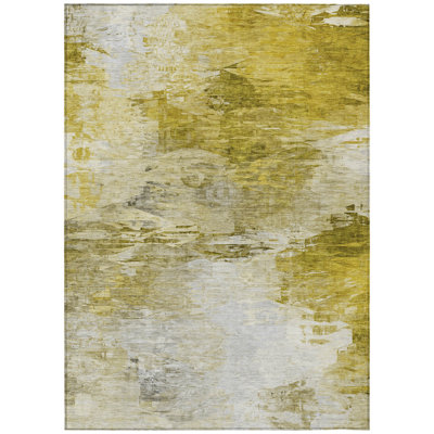 Khloei Washable Abstract Indoor / Outdoor Rug