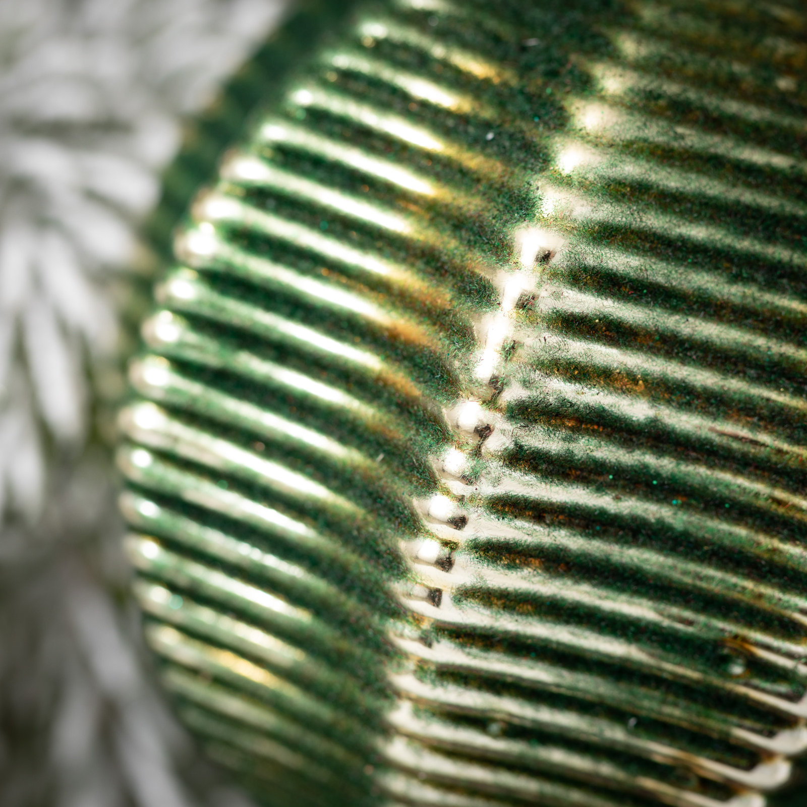 3 Piece Textured Striped Ball Ornament Set