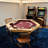Multi-Function Dining & Game Table for 4-6 Players with Removable Game Mat, Brown