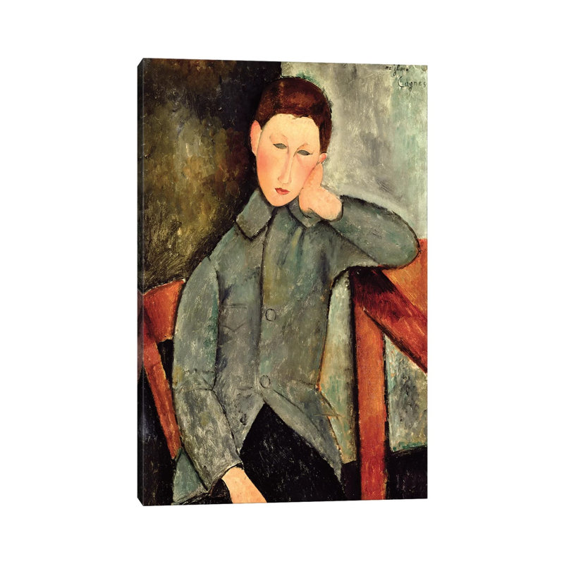 The Boy, 1919 by Amedeo Modigliani - Wrapped Canvas Painting, 45.72cm H x 30.48cm W x 1.905cm D