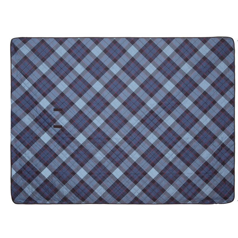 Stormy Plaid Picnic Blanket