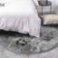 Tapis gris à poils longs fabriqué à la main Haja-96320861