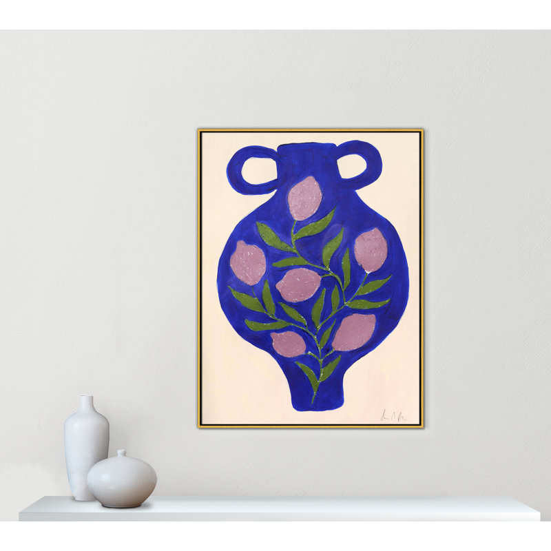 Impression de vase Colette n ° 03 par Camilla Bergqvist, H 49,5 po x l 37,5 po, Doré