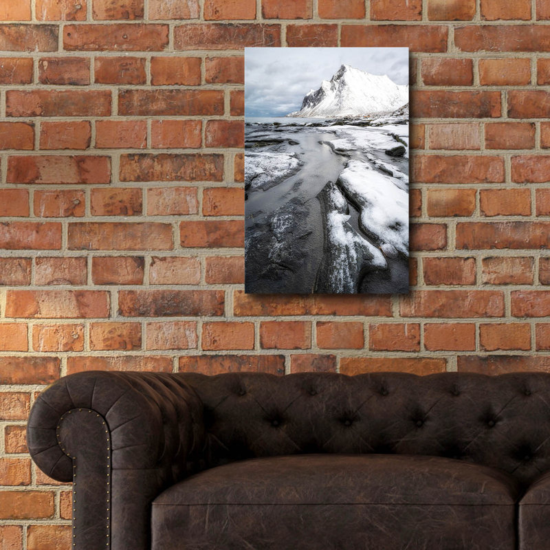 Art mural en verre épique «Arctique plage 1» par Danny Head, 16 po x 24 po, H 24 po x l 16 po