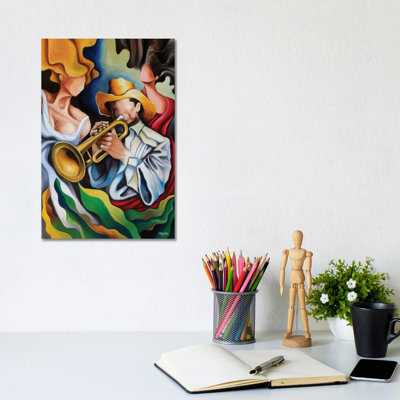" The Trumpet's Muses " by Dixie Miguez Painting Print