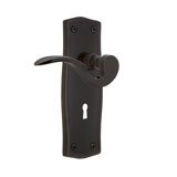 Prairie Plate Passage (Hall & Closet) with Decorative Keyhole and Manor Lever