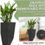 Ensemble de 3 pots à fleurs empilables, grands pots à fleurs-979185892