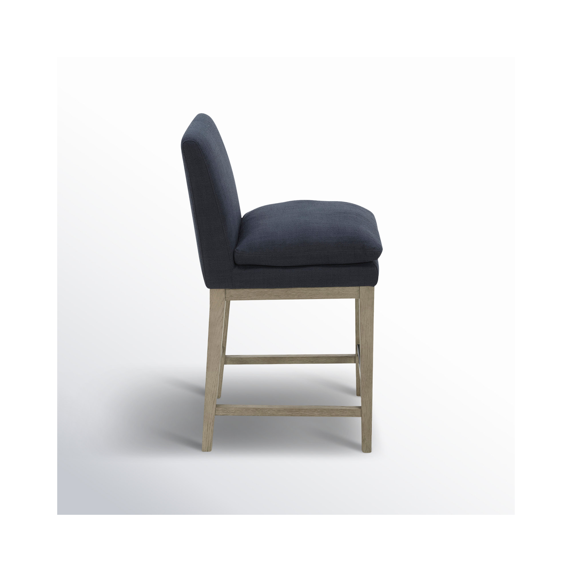Bethea Upholstered Counter Stool, Effie Insignia Blue Performance Linen