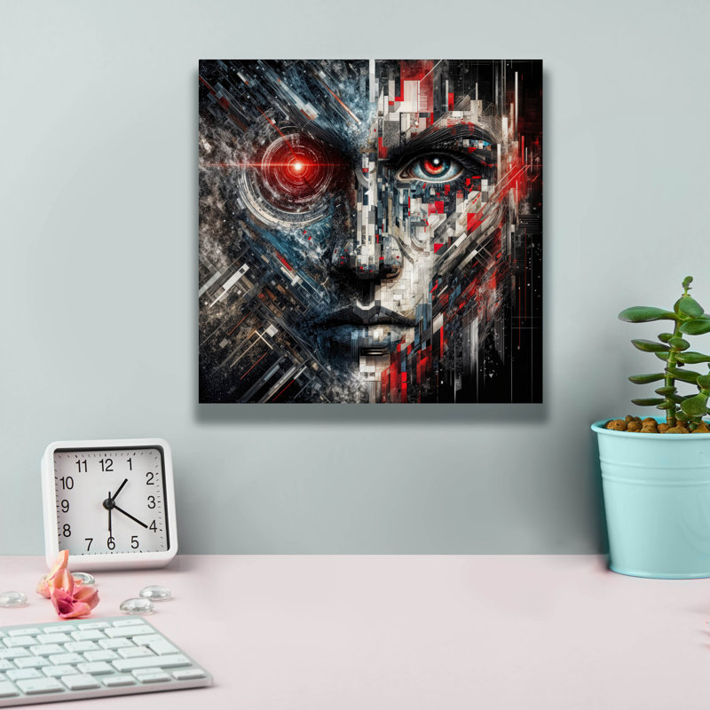 «Look At You 2» par Rey Klimt, art mural sur toile, H 12 po x l 12 po x P 0,75 po