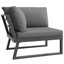 7-piece Modular Outdoor Sofa Set With Wpc Table & 10 Cm Cushions