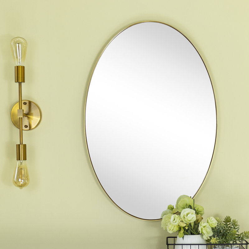 Miroir de salle de bain Javell, 30 po x 20 po, Or brossé