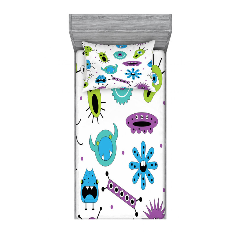 Microfiber Sheet Set, Twin Sheet Set with Fitted Sheet