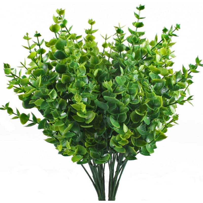 Ensemble de 4 buissons d'eucalyptus vert artificiel pour la décoration de bureau à domicile
