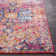 Charleston Power Loom White/Orange/Dark Blue Rug