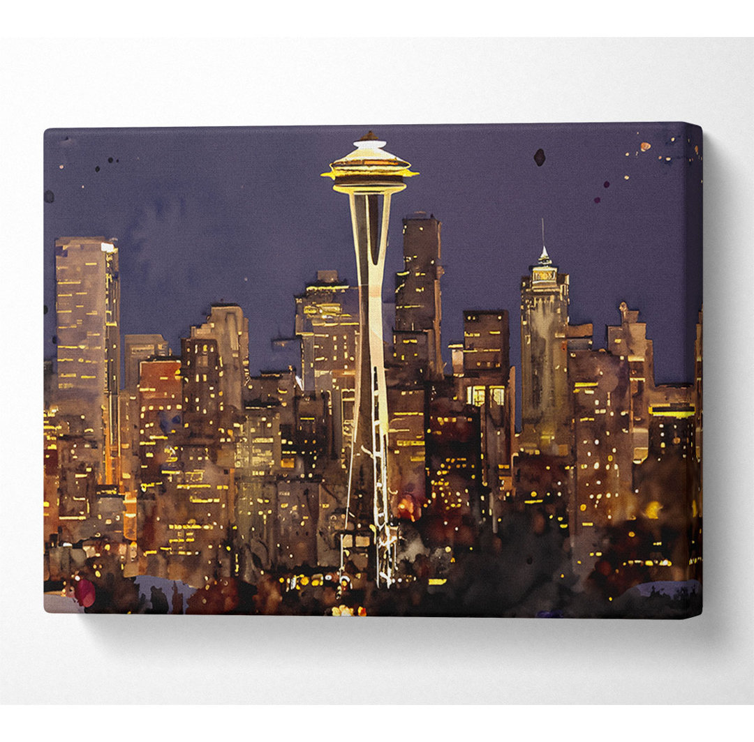 Seattle Washington - Kunstdrucke auf Segeltuch