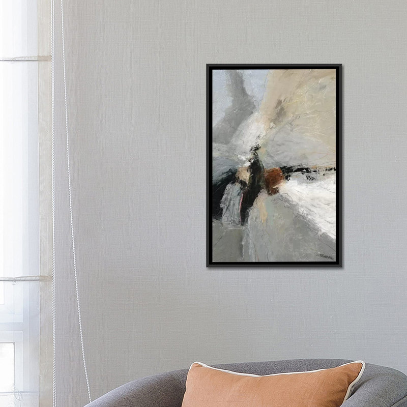 « dispassation ii », impression sur toile, H 26 po x l 18 po x P 1,5 po, Pas de tapis, Toile encadrée noire