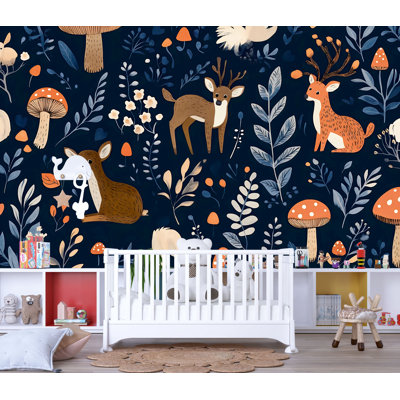 Papier peint pépinière et adhésif Woodland Nursery