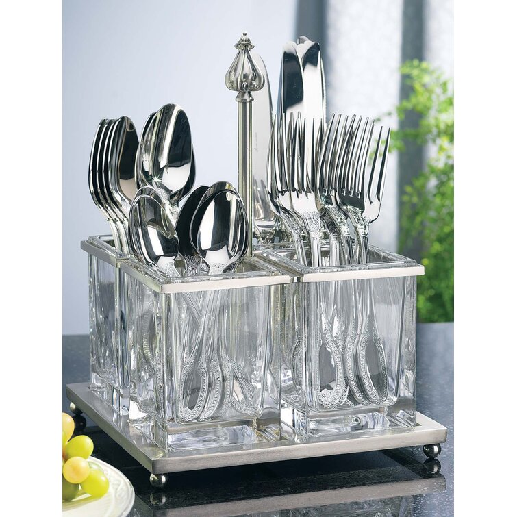 Stainless Steel Cutlery Stand Kitchen Sink Tidy Utensil Holder