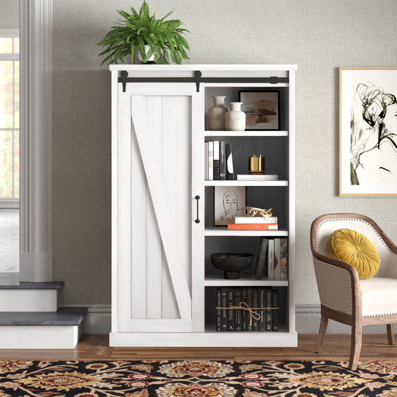 Jyler Storage Bookcase, Weathered Oak