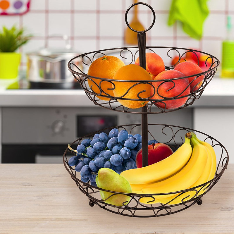 Panier à fruits à plusieurs niveaux, Bronze