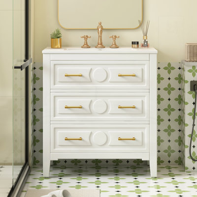 Meuble-lavabo 30 po avec lavabo en céramique