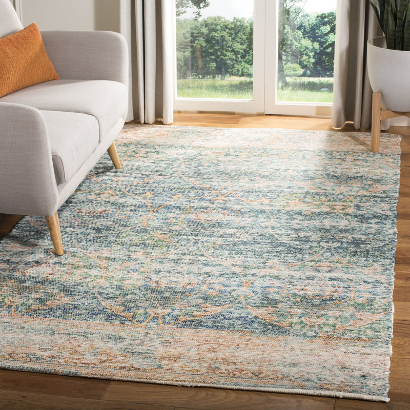 Tapis de performance géométrique tissé à la main Amanda, Rectangle 6 pi x 9 pi