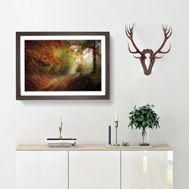 Autumn Forest - Framed Print, Walnut Framed, 45cm H x 63cm W x 2cm D