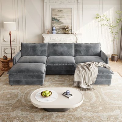 Oversized Deep Seat U Shaped Couch Set