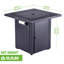 28In Outdoor Fire Pit Table With Propane, 50,000Btu, Lid, & Style, Lava Stone, Adjustable Flame, For Garden Patio Backyard 50,000Btu 28In, Gas, -Look,