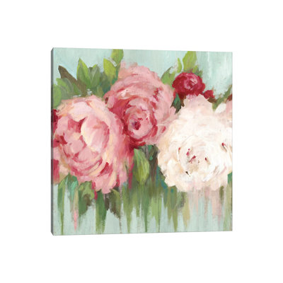 Lovely Peony 1 Piece Wrapped Canvas Painting