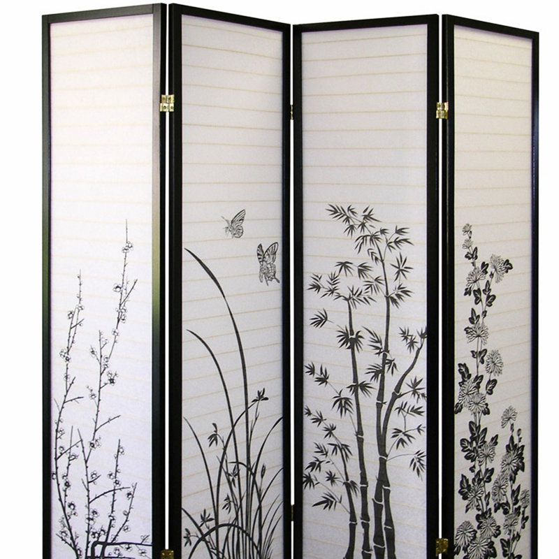 Écran de 4 pouces de hauteur - Motif floral avec finition noire pour préserver l'intimité