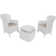 Outdoor Lounge Set Napoli, Garden Set With 2 Armchairs And 1 Container Table, Rattan Effect Sitting Area