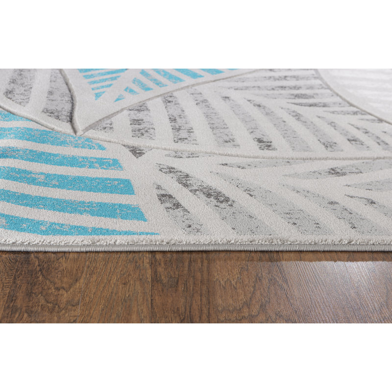 Arum Floral Indoor Rug, Rectangle 5' x 7'
