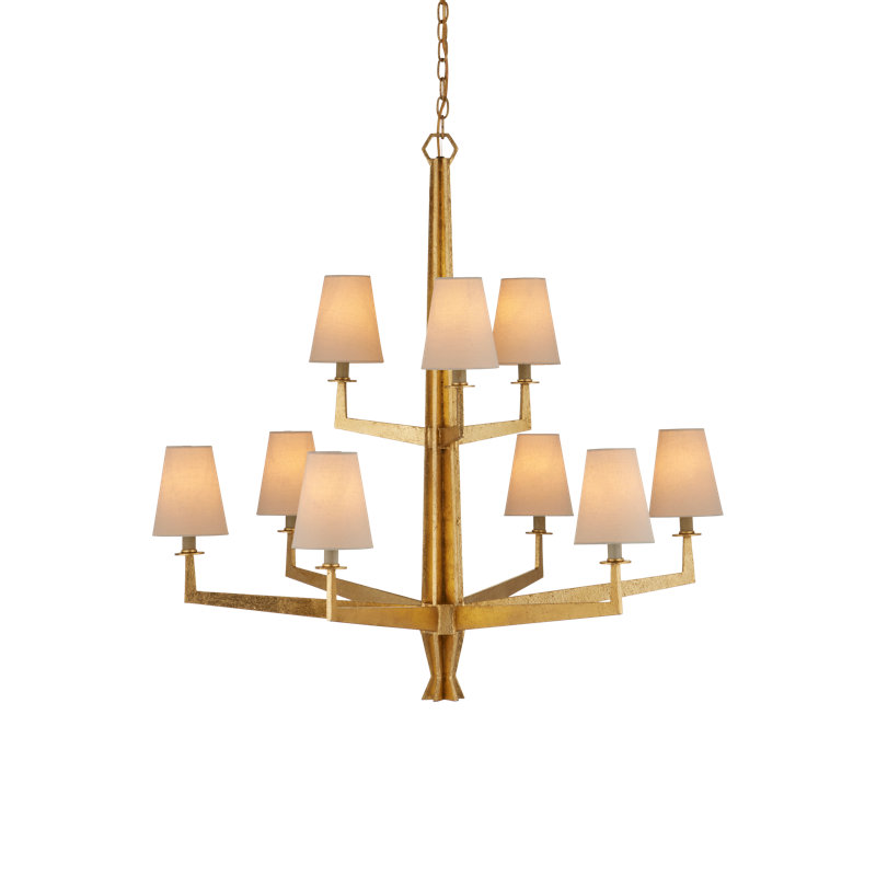 Goldfinch 9 - Light Wrought Iron Chandelier