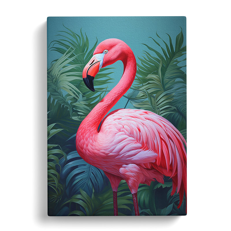Flamingo Modern - Print, 60cm H x 40cm W x 3cm D