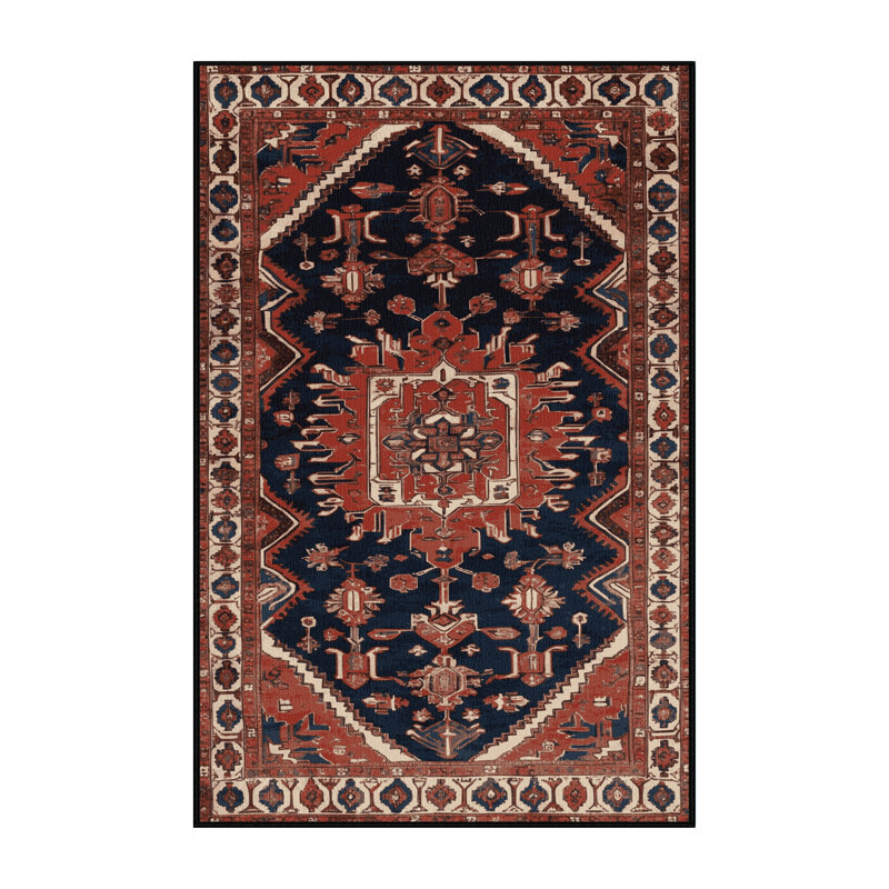 Tapis brun lavable à la machine, Rectangle 5 pi x 7 pi