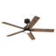 Ventilateur de plafond noir mat intérieur / extérieur 52 po avec DEL intégrée 3000K avec télécommande Cory-529630455-529630452