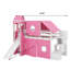 Lit mezzanine simple avec tente et tour
