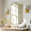 Miroir de salle de bain Contemporary Cadre en acier inoxydable-692760831-685656158