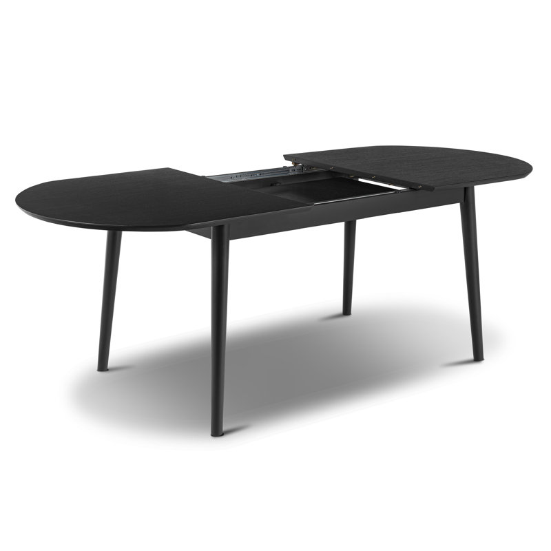 Svalbard Extension Dining Table (63"-82.5"), Black