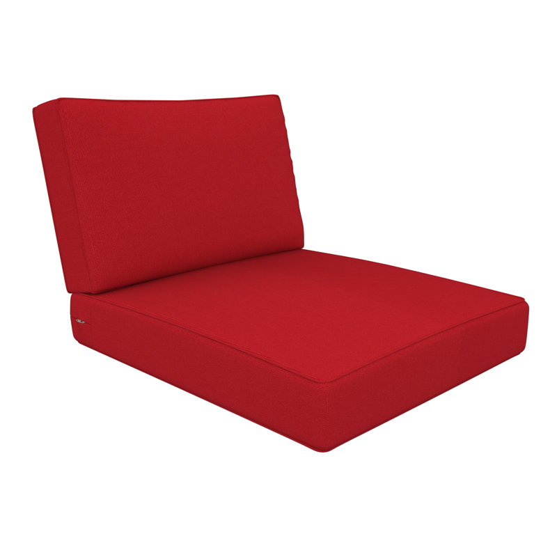 Sunbrella® Outdoor Deep Seating Louge Chair Cushion, Canvas Jockey Red, 26" W x 30" D