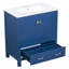 Meuble-lavabo de 60 po en bleu, avec double meuble-lavabo et options de rangement pratiques - Simplifiez la construction durable de vos éviers en céramique