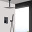 Douche de plafond noire matte - Tête et baignoire à main 10 po pour salle de bain-118039087